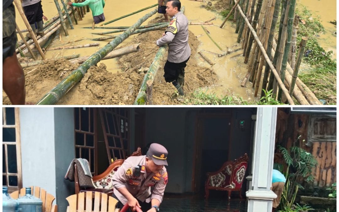 Polresta Pati Terjun Langsung Bantu Warga yang Terdampak Banjir