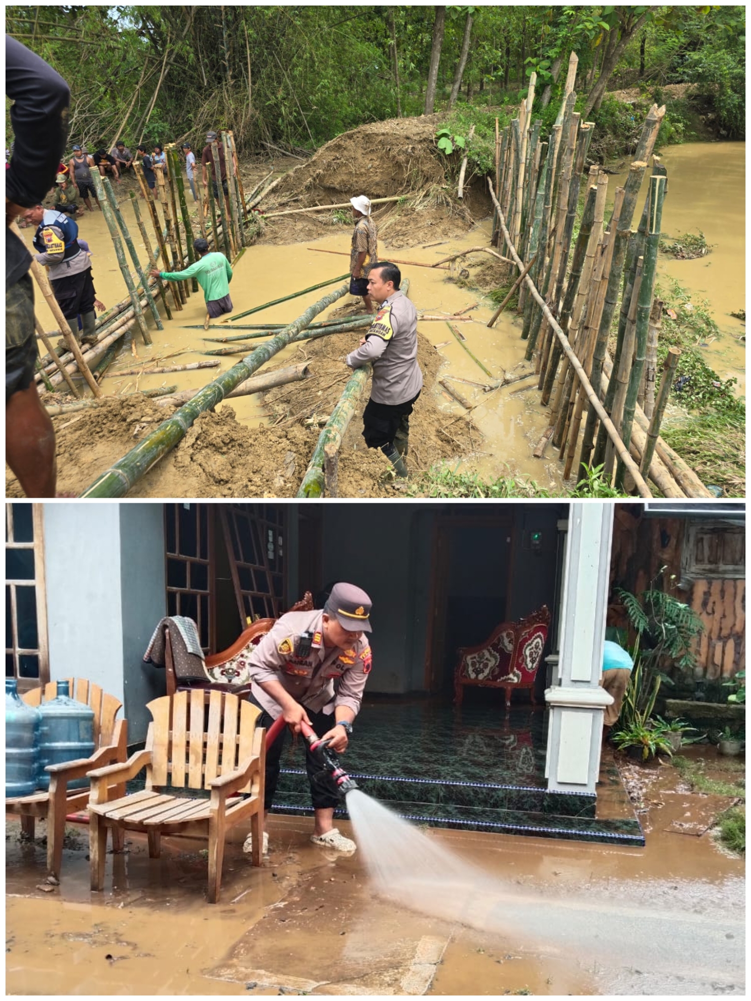Polresta Pati Terjun Langsung Bantu Warga yang Terdampak Banjir